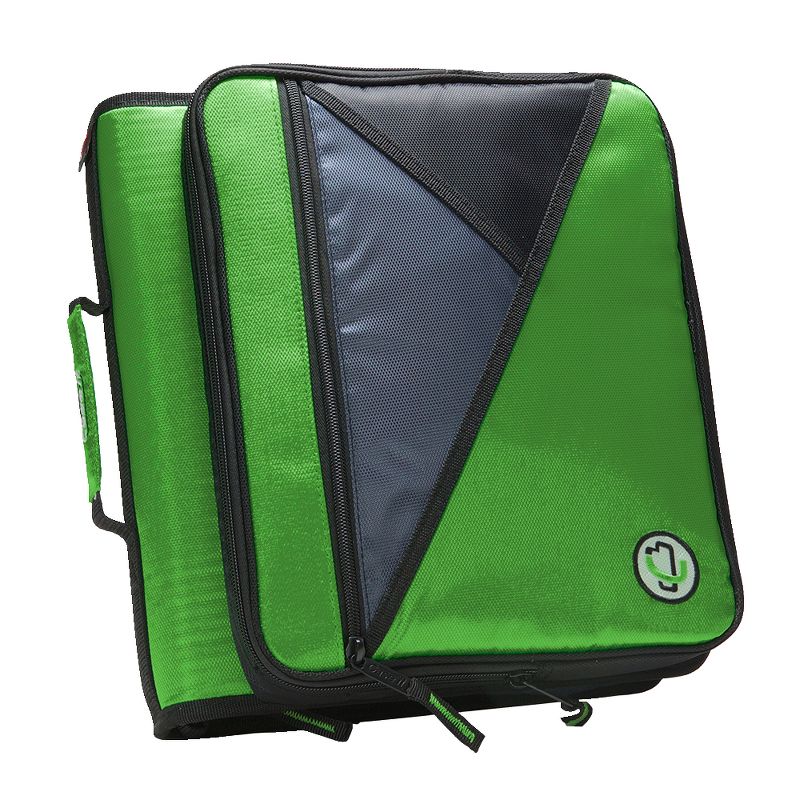 Case-it Universal Laptop Zipper Binder, O-Ring, 2 Inches, Green