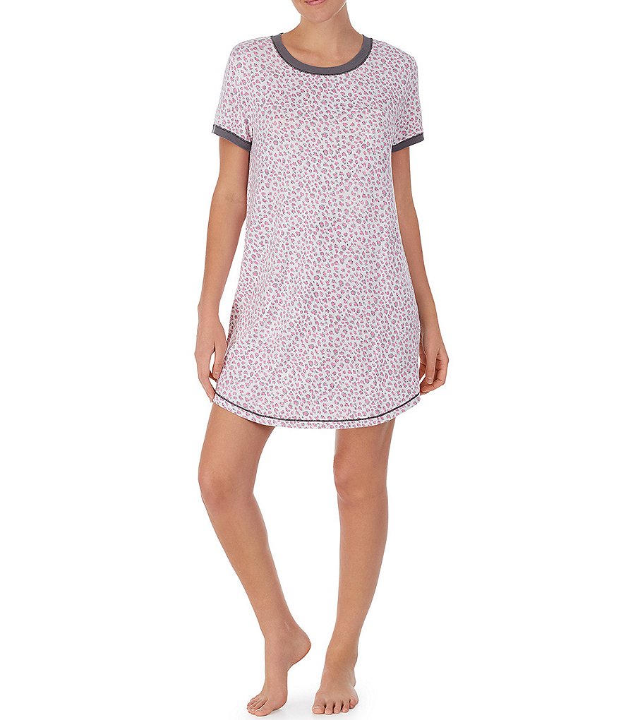 Sleep Sense Wallpaper Printed Short Sleeve Jersey Knit Sleepshirt