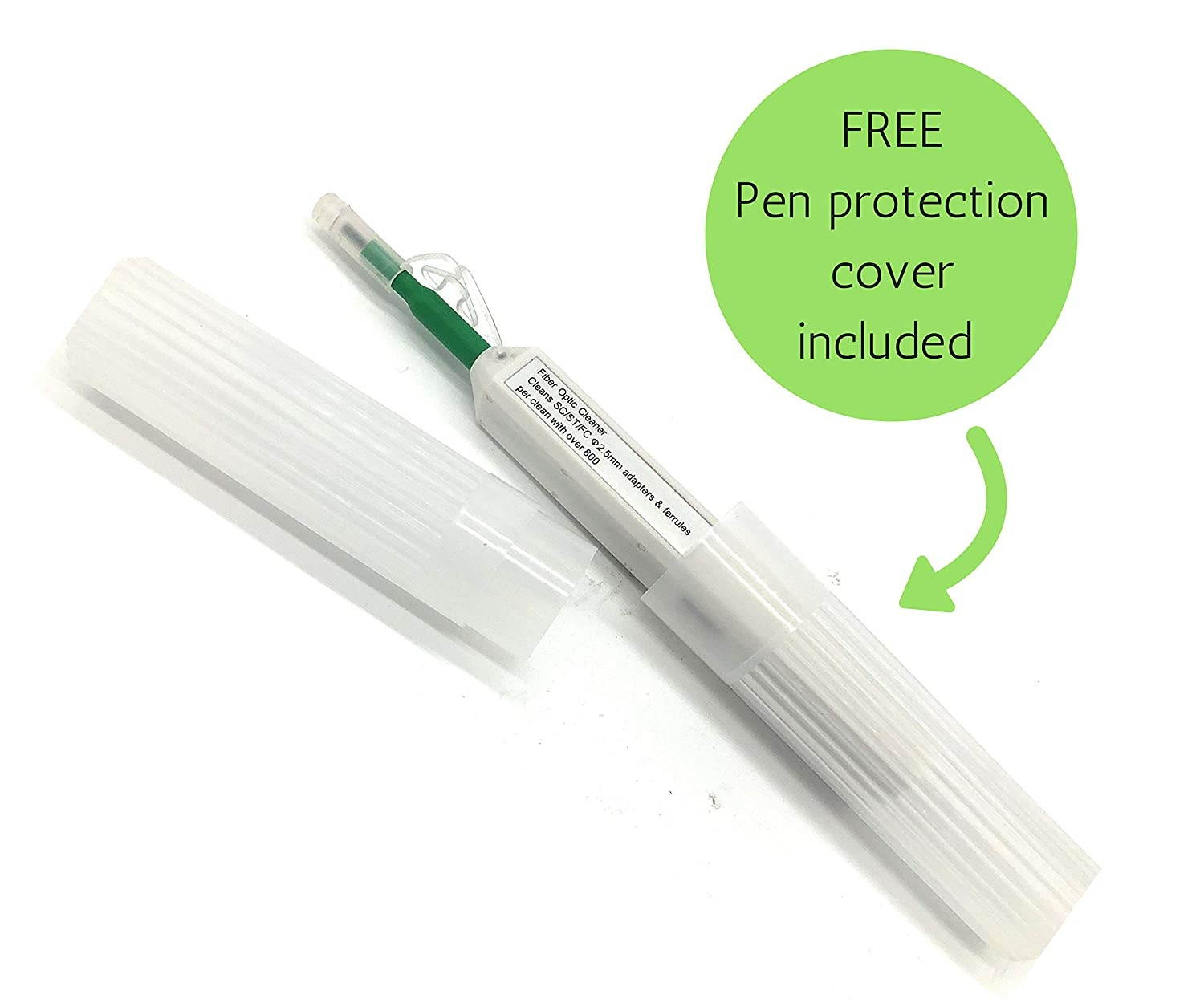 FiberShack - Fiber Optic Cleaner Pen - Site Proven SC Fiber Cleaner - 800+ Use One Click Fiber Cleaner (FC SC/APC ST SC)