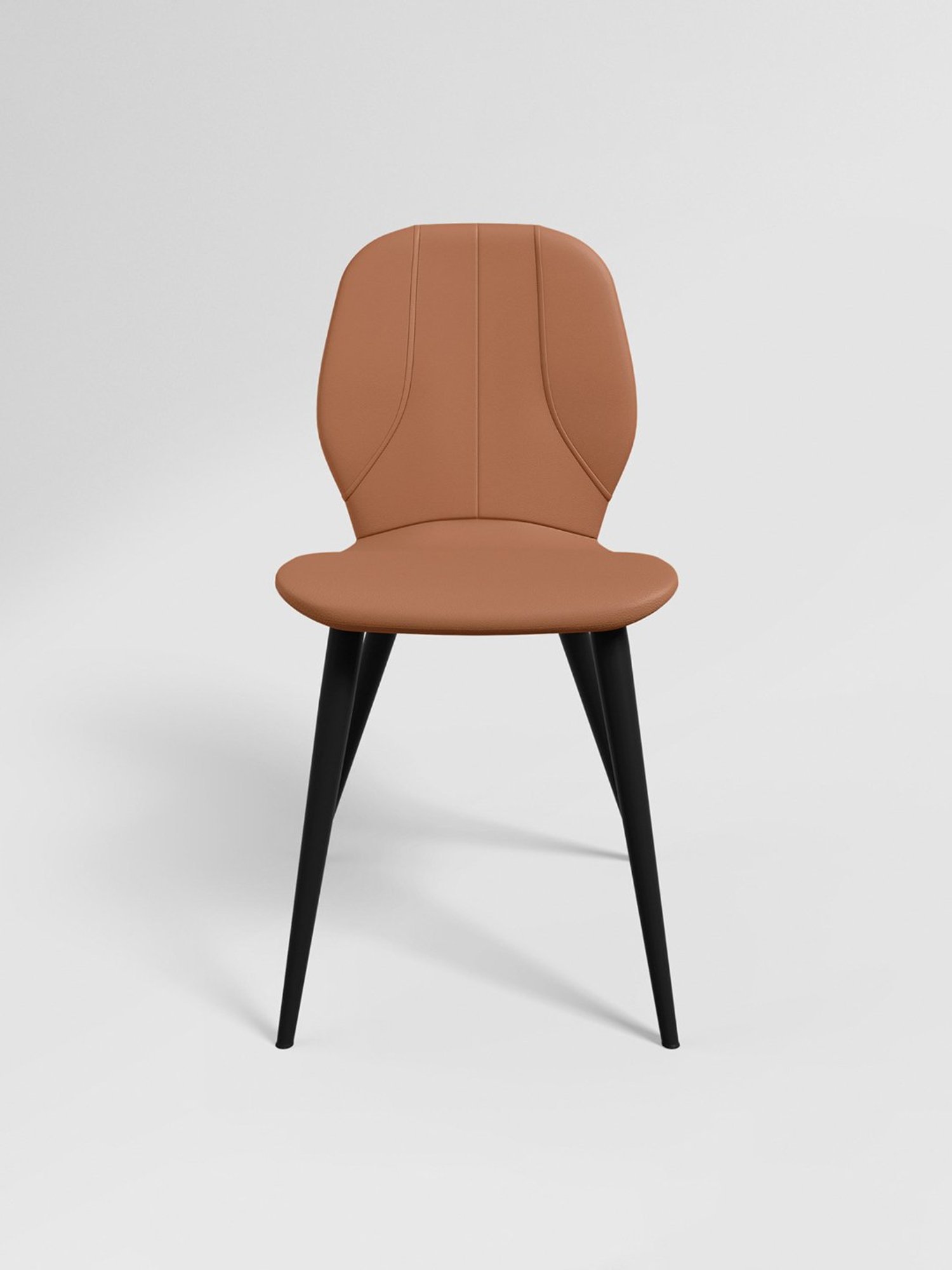 Durian Elanor Modern Brown & Beige Premium Leatherette Dining Chair