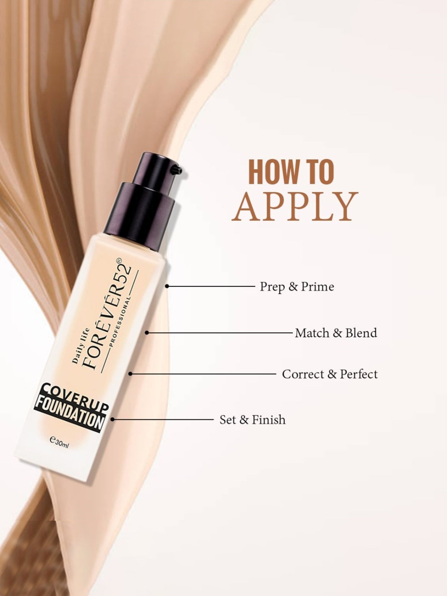 Daily Life Forever52 Coverup Foundation FCU 10.3 Caramel - 30 ml