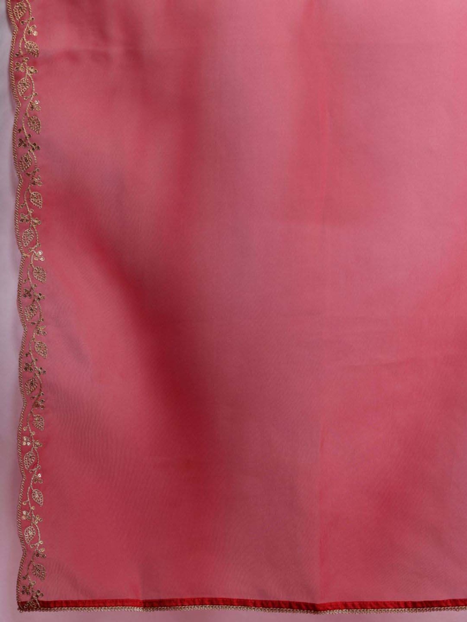 Indo Era Red Embroidered Kurta Pant Set With Dupatta