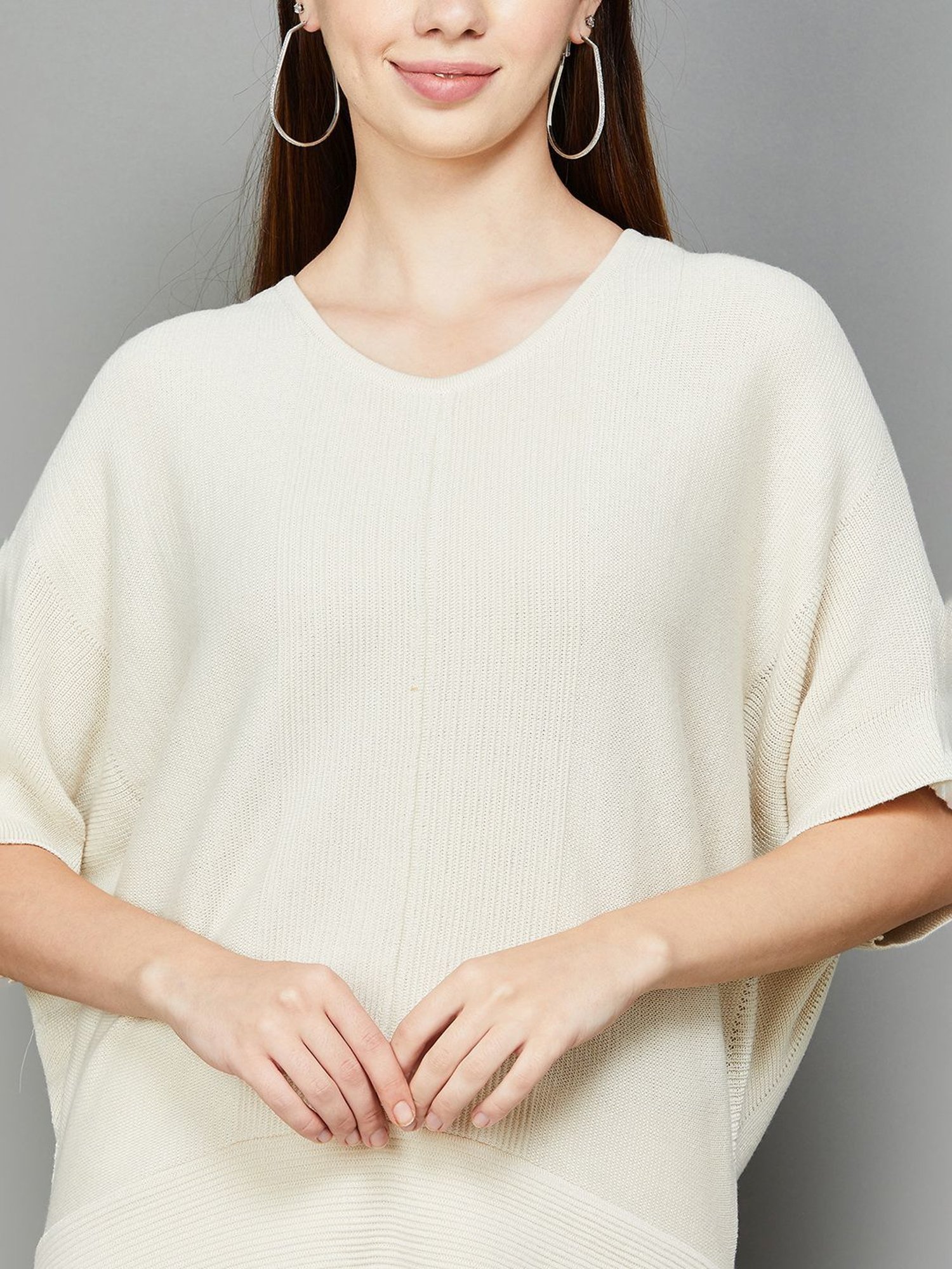 Colour Me by Melange Off-White Regular Fit Top