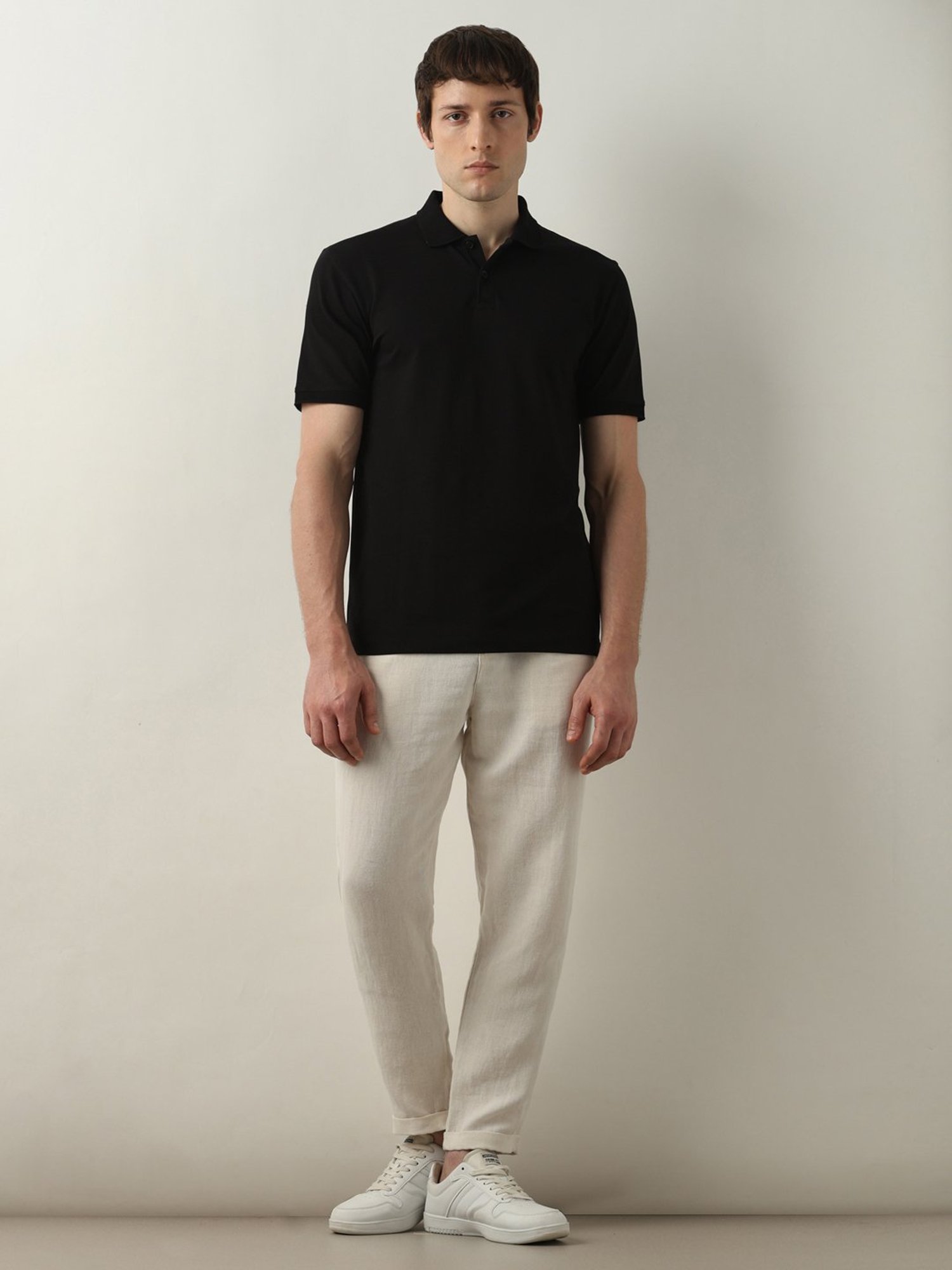 SELECTED HOMME Black Slim Fit Polo T-Shirt
