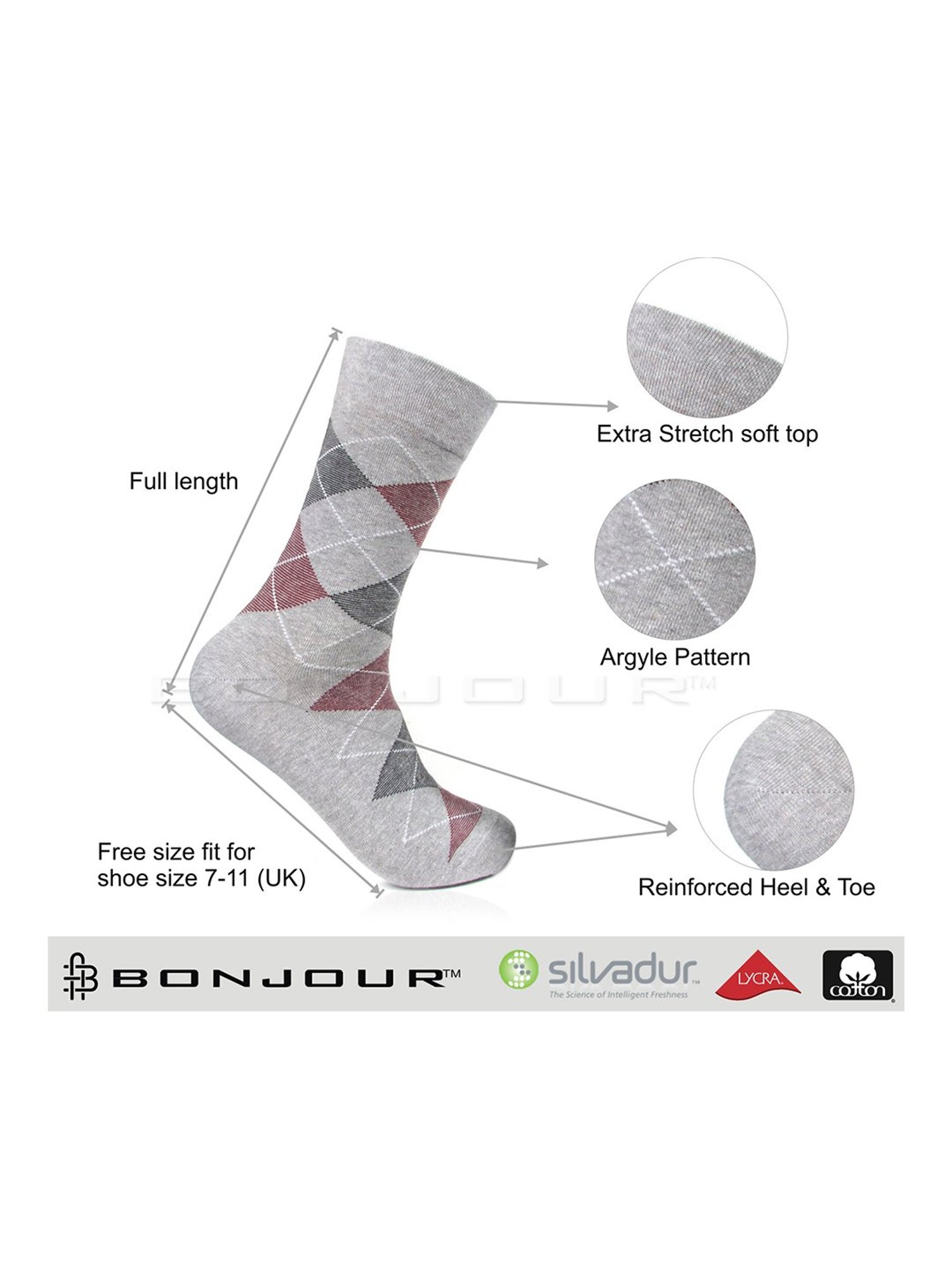 Bonjour Assorted Socks - Pack of 3