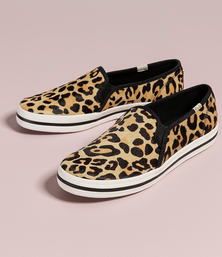 Keds Keds x kate spade new york Double Decker Leopard Printed Calf Hair Pony Sneakers