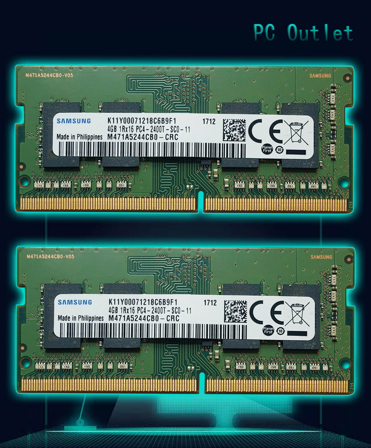 8GB 2x4GB SAMSUNG M471A5244CB0-CRC PC4-19200 DDR4-2400T SODIMM 1Rx16 Laptop RAM Memory