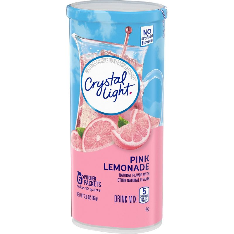 Crystal Light Natural Pink Lemonade Drink Mix - 6pk/0.483oz Pouches