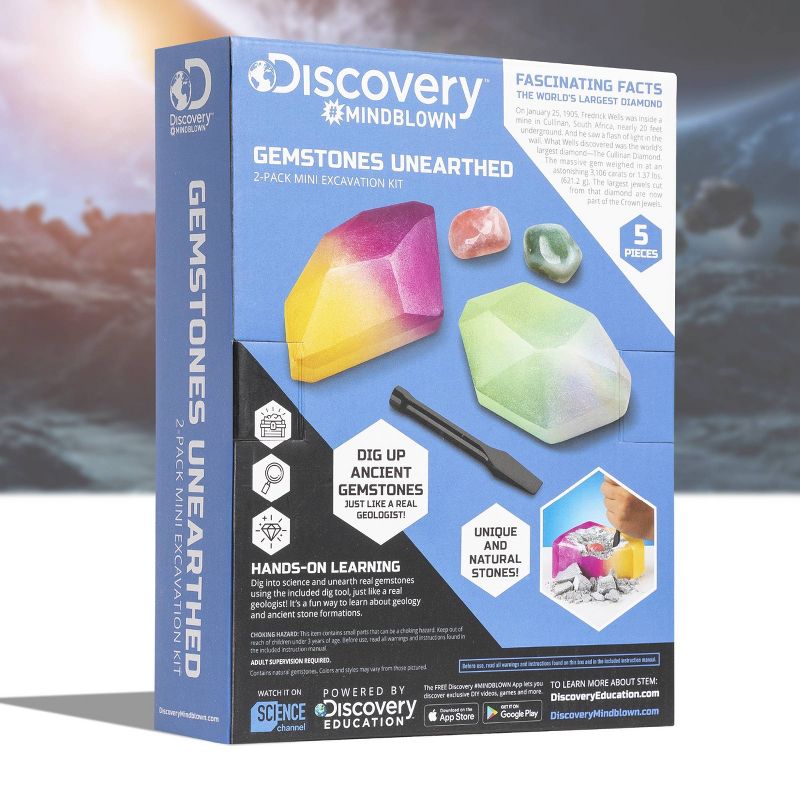 Discovery Kids Toy Excavation Science Kit Mini Gemstone 2pc