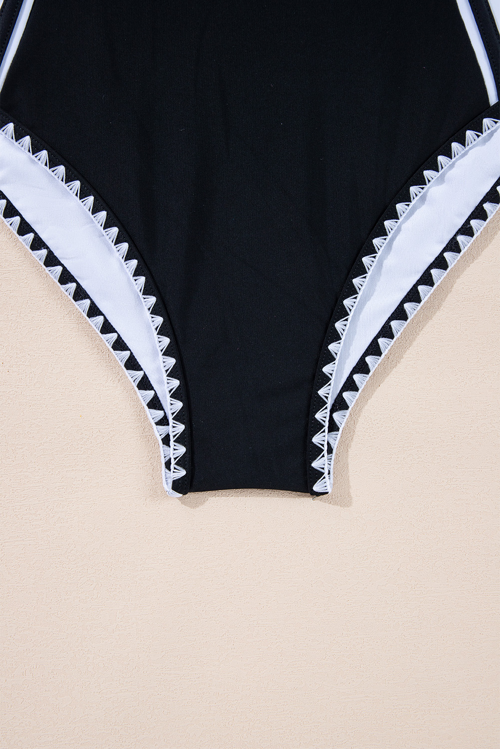 Black Plant Print Zip Front Half Sleeve One Piece Swimsuit