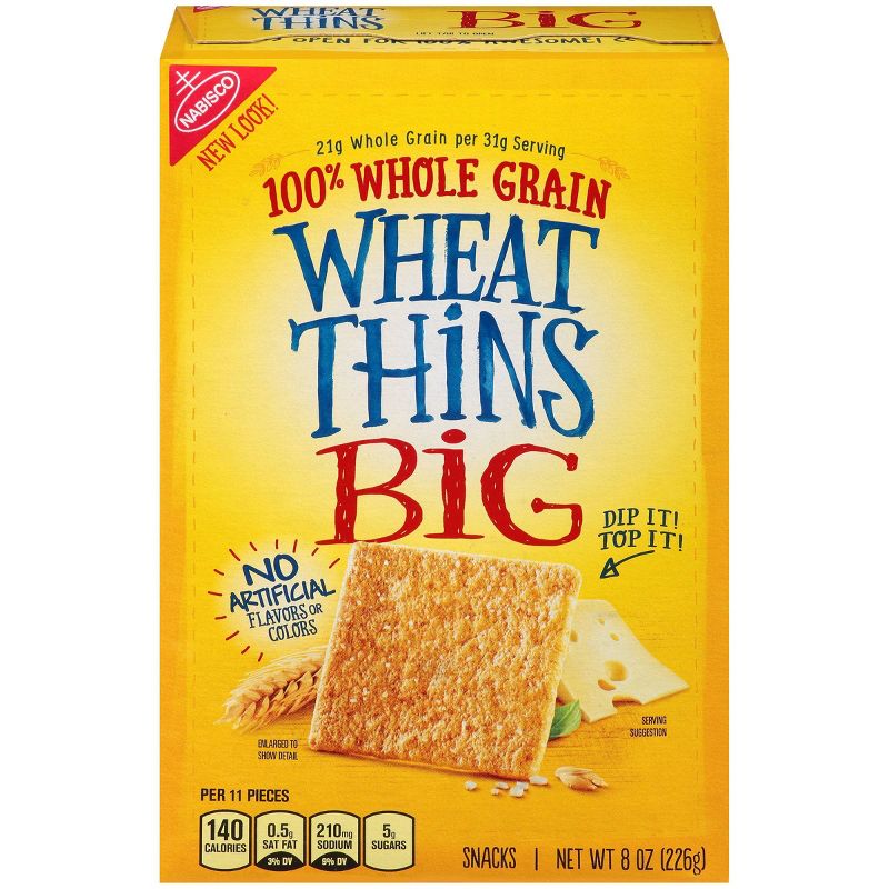 Wheat Thins Big Whole Grain Snacks - 8oz