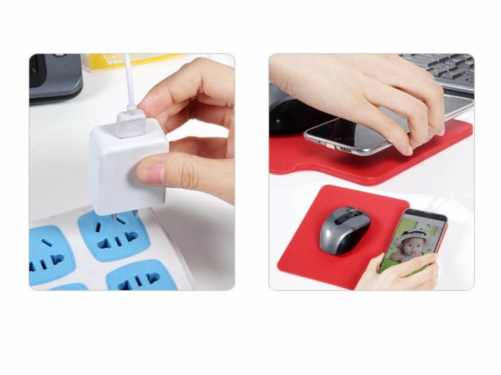 Universal Qi Wireless Charger With Mouse Pad 2 In 1 Charging Pad For Samsung HTC LG Nexus Lumia