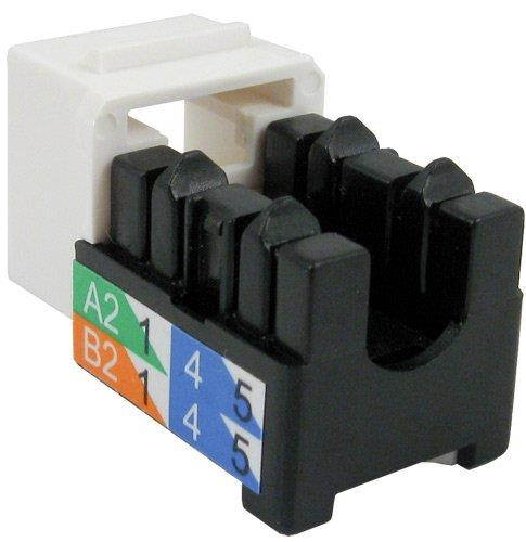 CAT5E RJ45 Keystone Jack, V-Max Series - White Color - (50 pack)