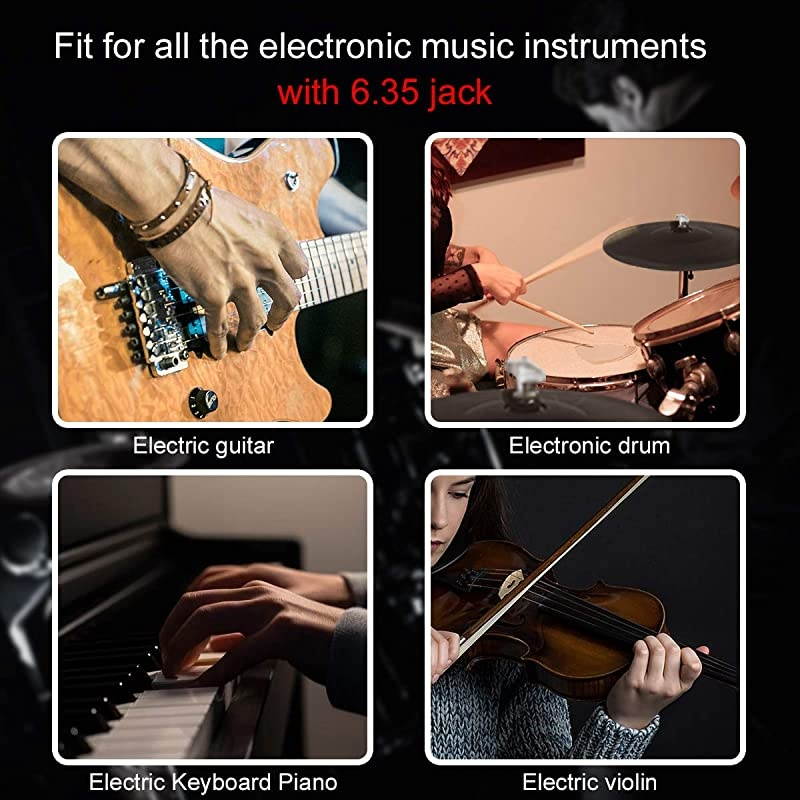 24GHZ Wireless Guitar System Builtin Rechargeable Lithium Battery Digital Transmitter Receiver for Electric Guitar Bass