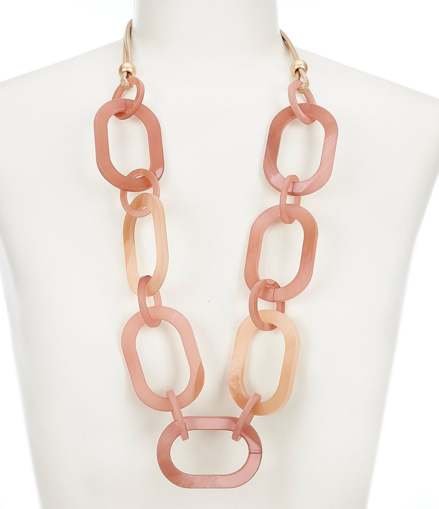 Natasha Accessories Resin Link Necklace