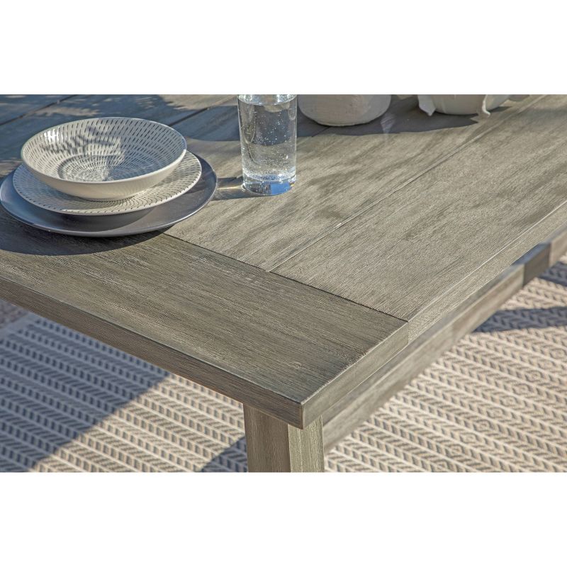 Sierra 6pc Outdoor Eucalyptus Wood Rectangular Dining Set - Dark Gray - Coaster