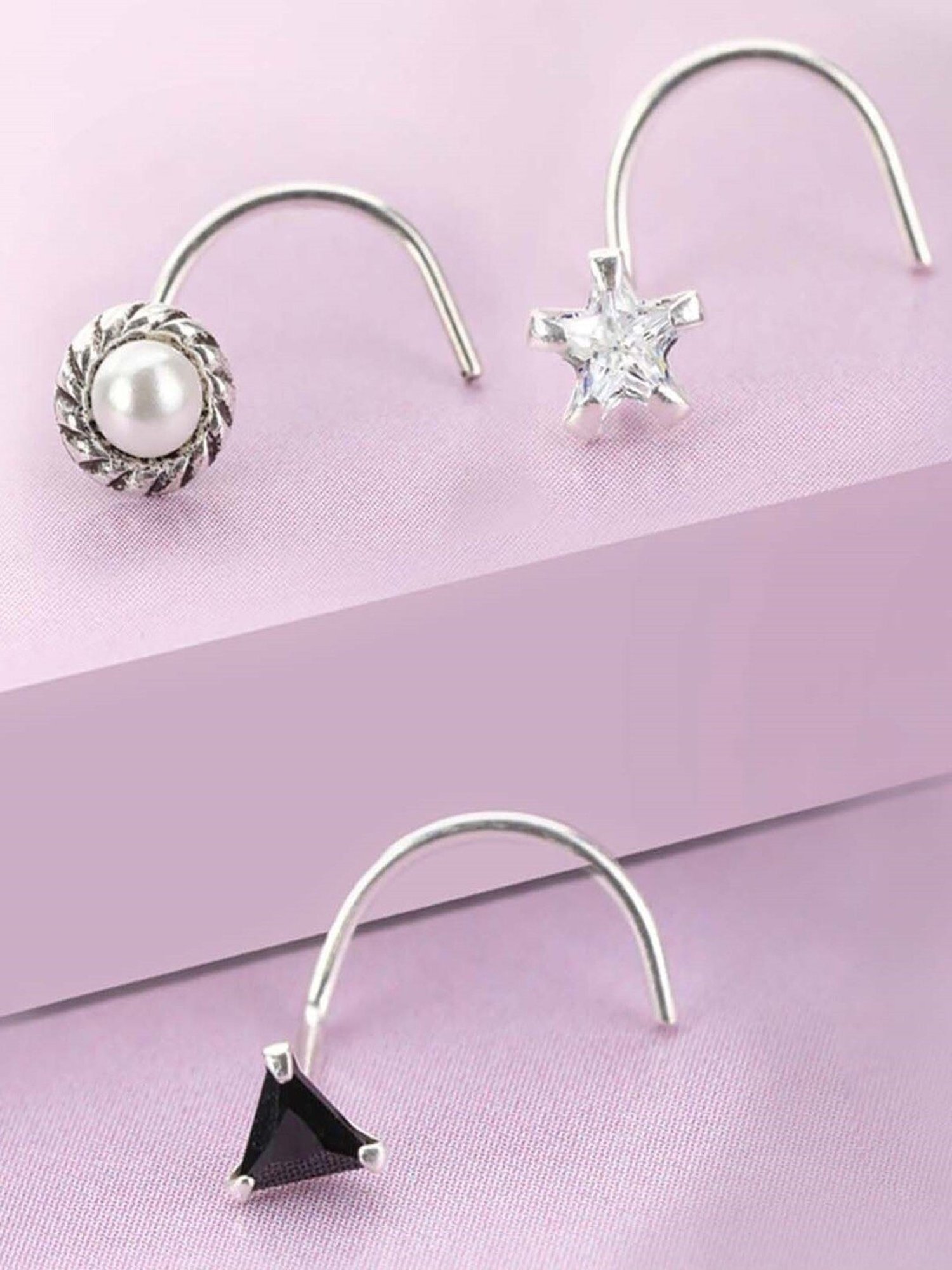 March by FableStreet 92.5 Sterling Silver Classic Nose Ring