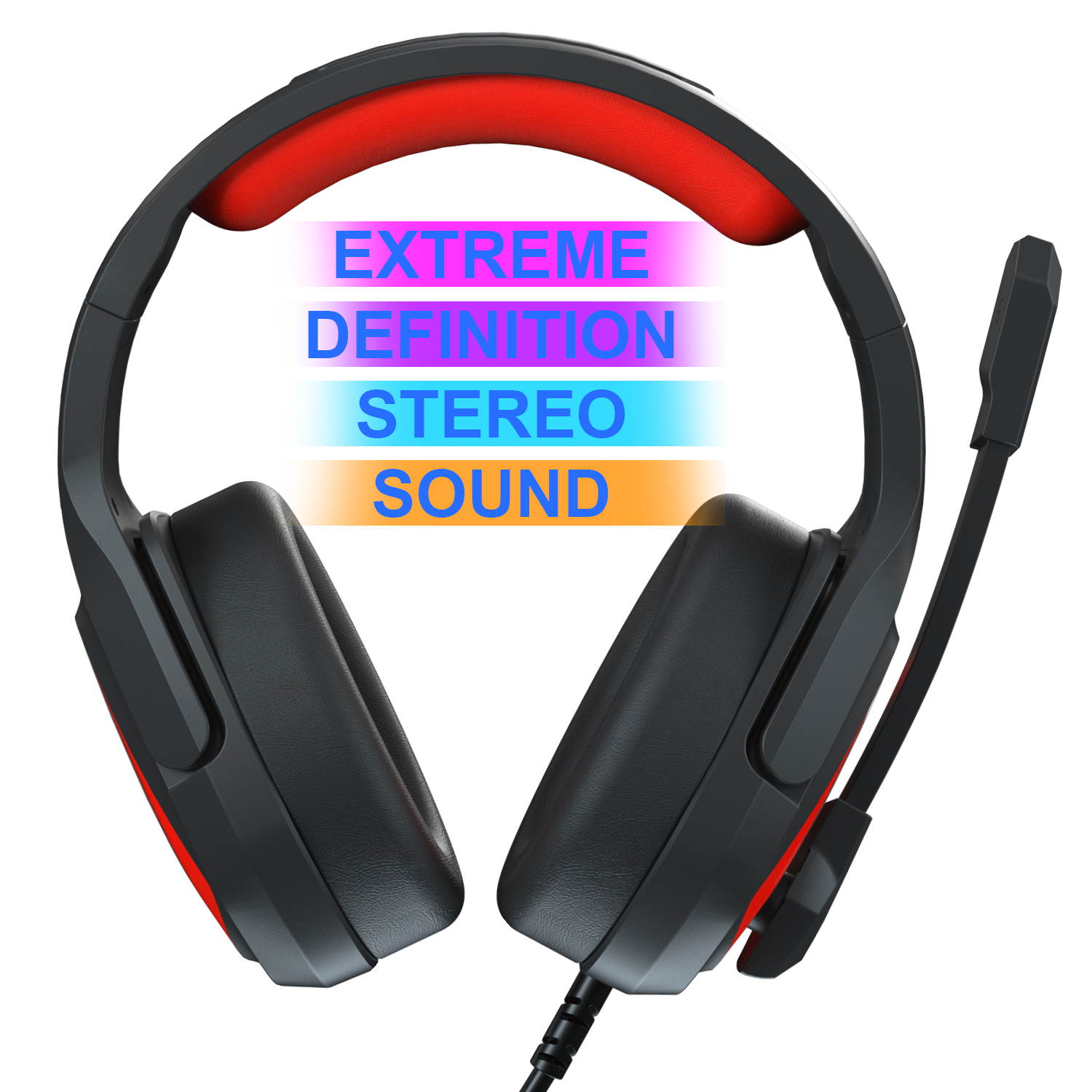 Gaming Headset PS4 Headset Soft Memory Earmuffs Over Ear Headphones with Mic Stereo Bass Surround for PS4 PC Xbox One Controller Laptop Mac (Black Blue)