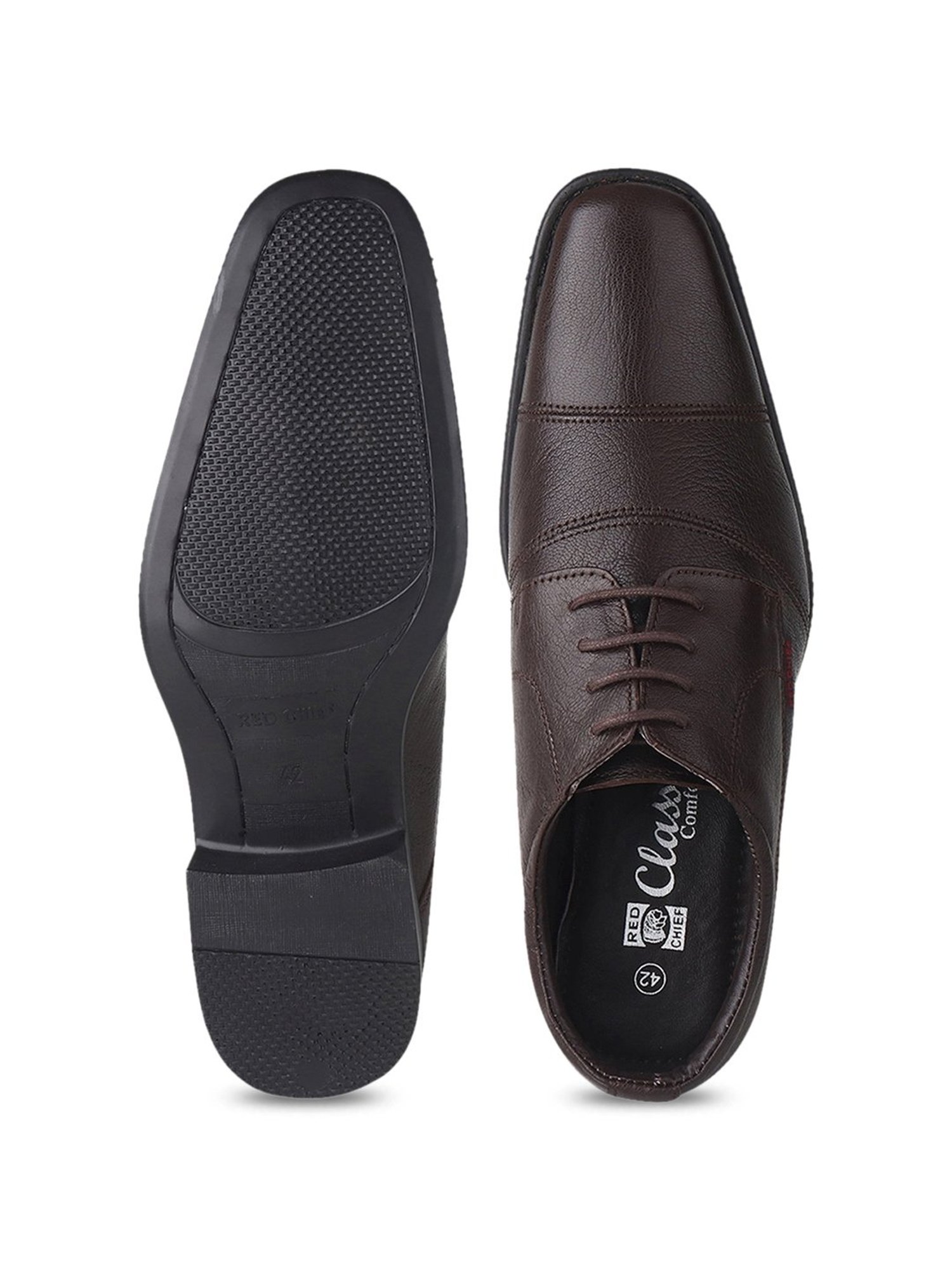 Red Chief Men's Dark Brown Derby Shoes