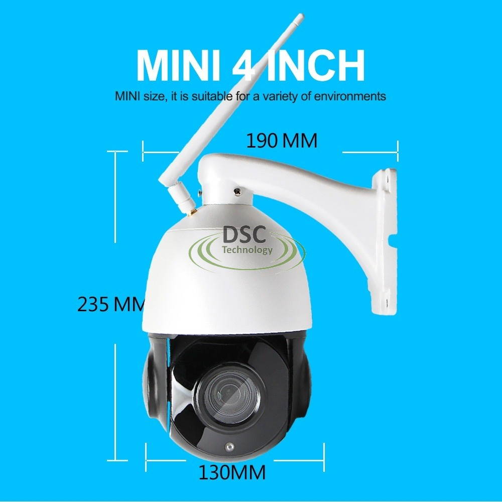 Wireless PTZ Onvif Speed Dome 1080P IP Camera WIFI Outdoor 18x Optical Zoom CCTV Security Video Network Camera Audio Talk, Speaker, SD Card slot