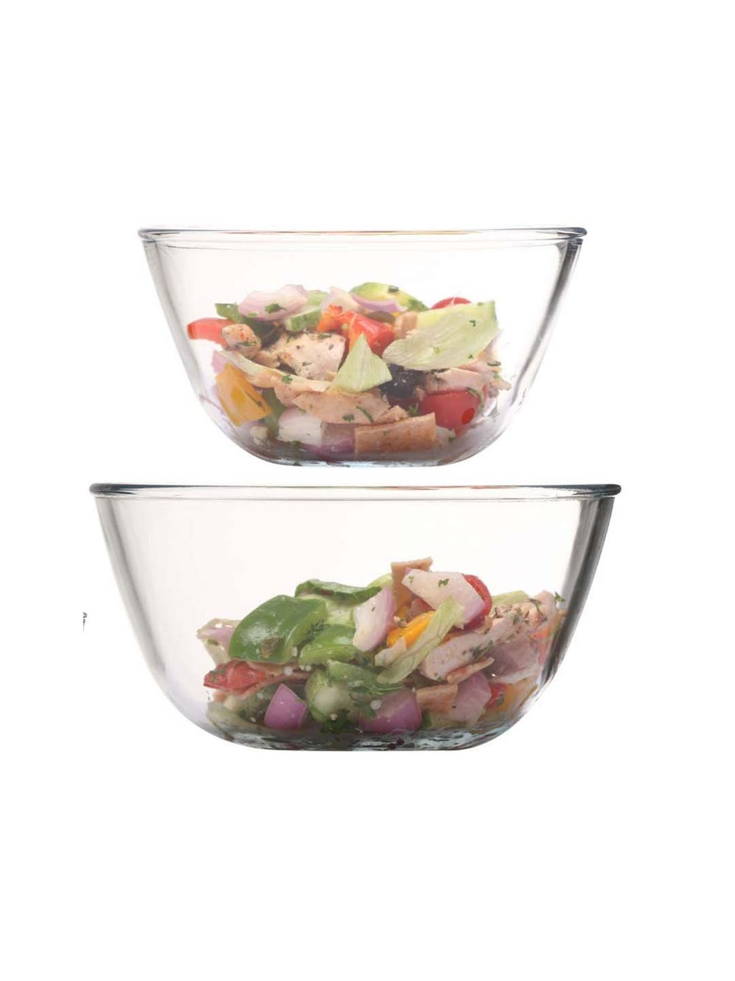HAZEL Silver Stainless Steel Mixing Bowl - Set of 3 (2.1L)