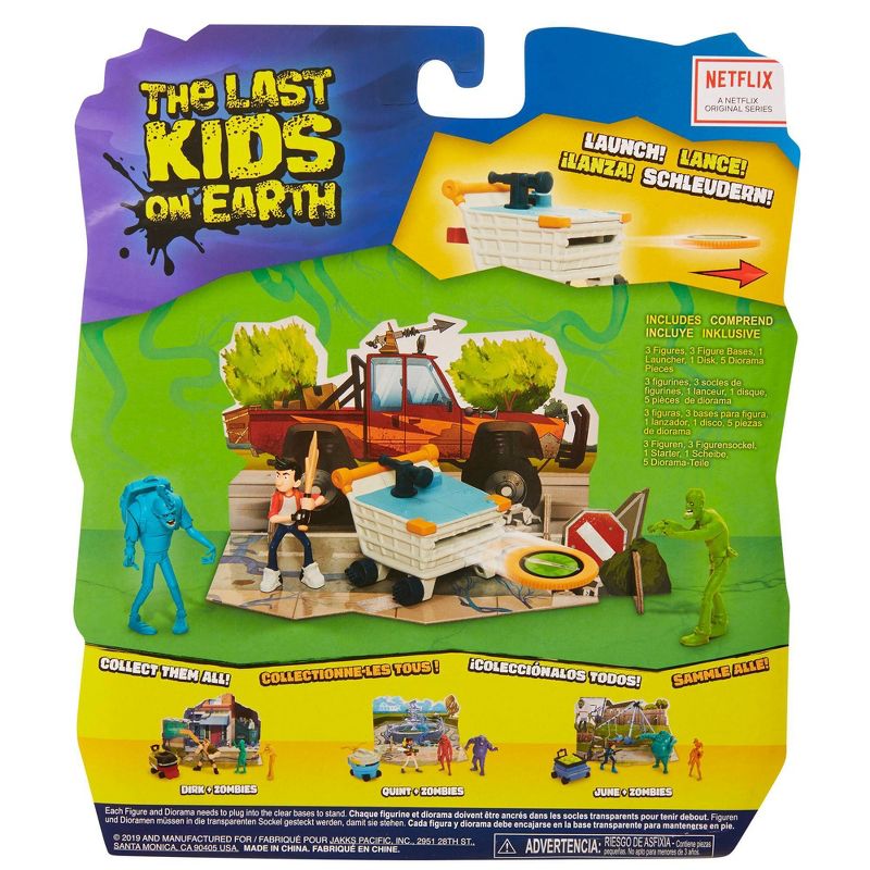 The Last Kids On Earth Jack Action Figure 2.5" - Hero Pack Playset with 2 Zombies & Disk Launcher