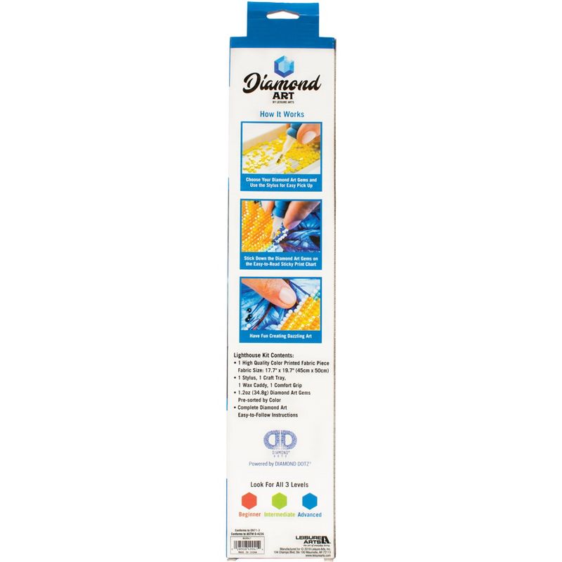 Leisure Arts Diamond Art Advanced Kit 14"X16"-Lighthouse