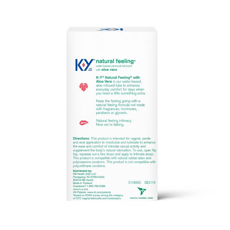 K-Y Natural Feeling Water-Based Lube with Aloe Vera - 1.69 fl oz
