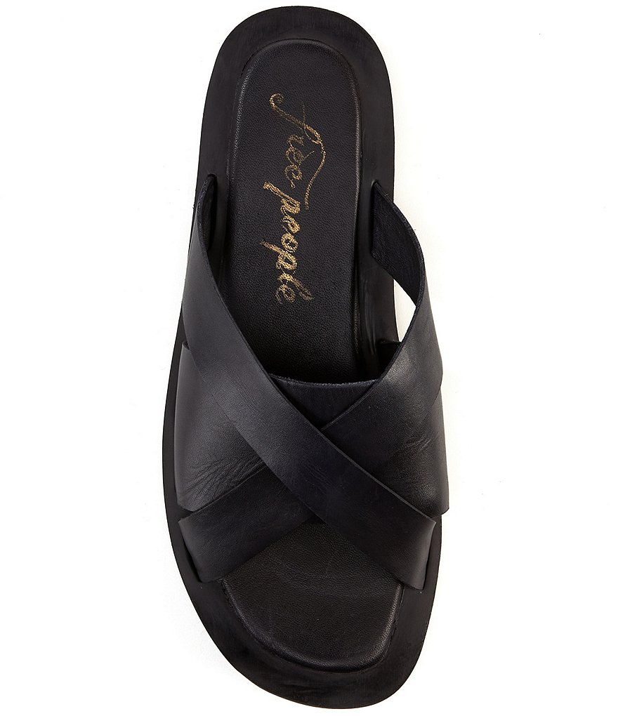 Free People Del Mar Woven Leather Slide Sandals