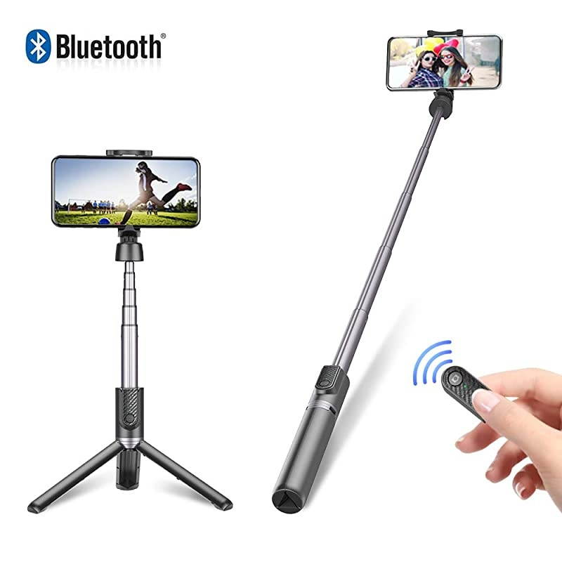 Selfie Stick Tripod Bluetooth Selfie Stick  Mini Pocket Selfie Stick Scalable Integrated Design with Wireless Remote Control for iPhone Xs MAXXRXSX 88 Plus 77 Plus 6s 6 Ga