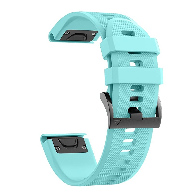 Compatible with Fenix 5 Band Easy Fit 22mm Width Soft Silicone Watch Strap Replacement for Fenix 5Fenix 5 PlusForerunner 935Approach S60Quatix 5 Mint