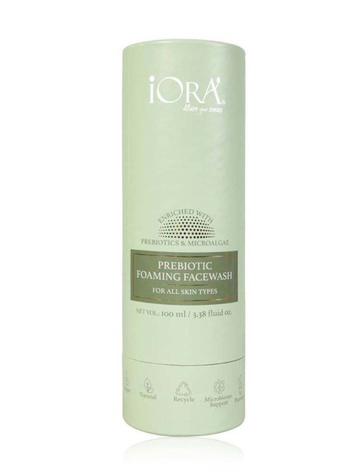 iORA's Prebiotic Foaming Facewash with Silicone Brush - 100 ml