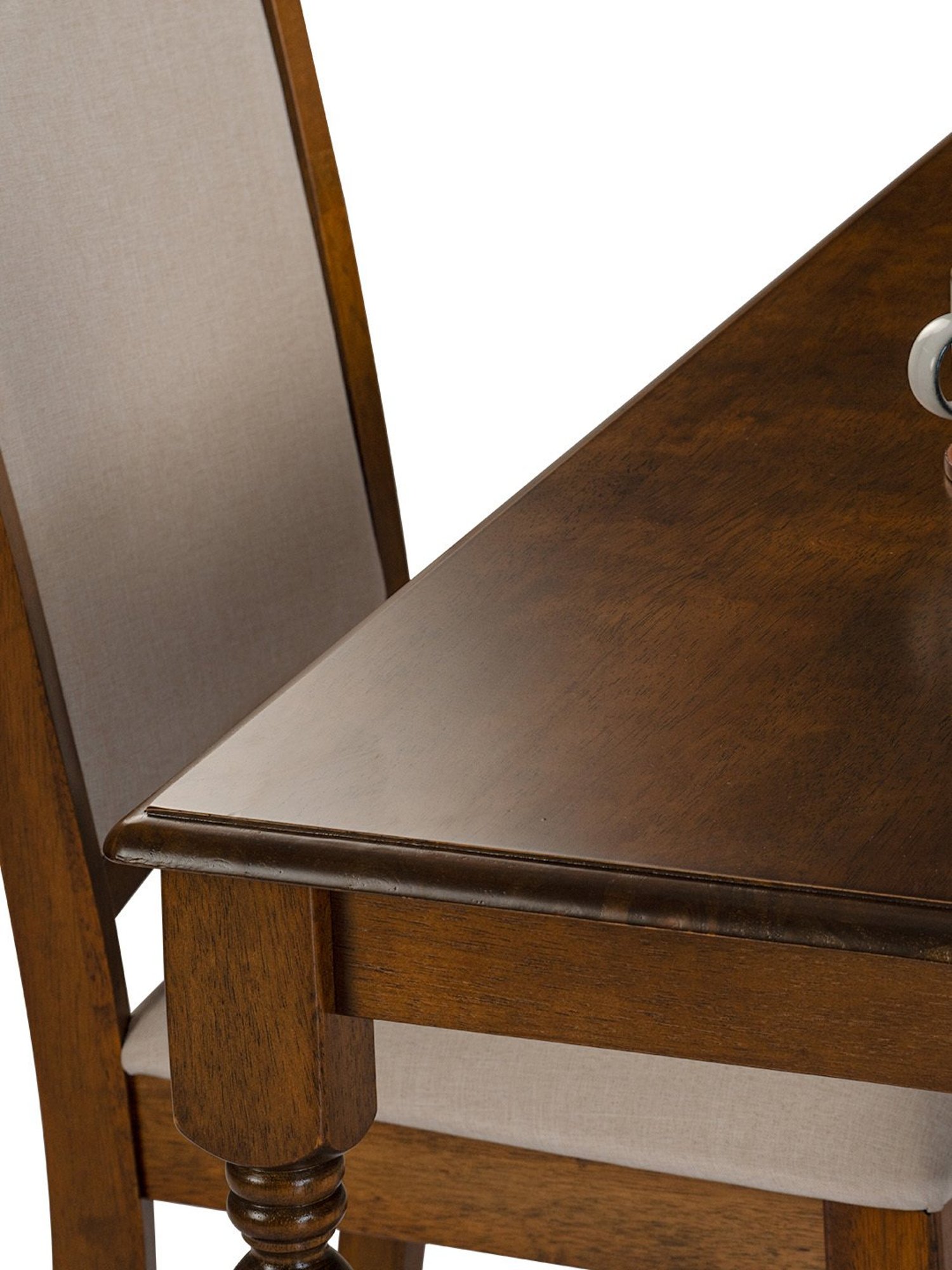 Durian Franceska Brown & Beige Solid Wood 4 Seater Dining Table Set