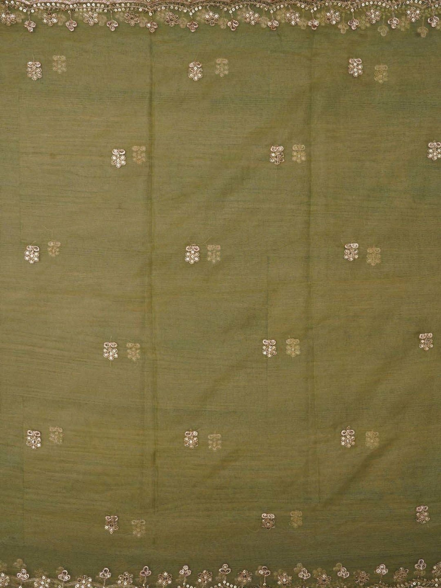 Jaipur Kurti Green Embroidered Unstitched Dress Material