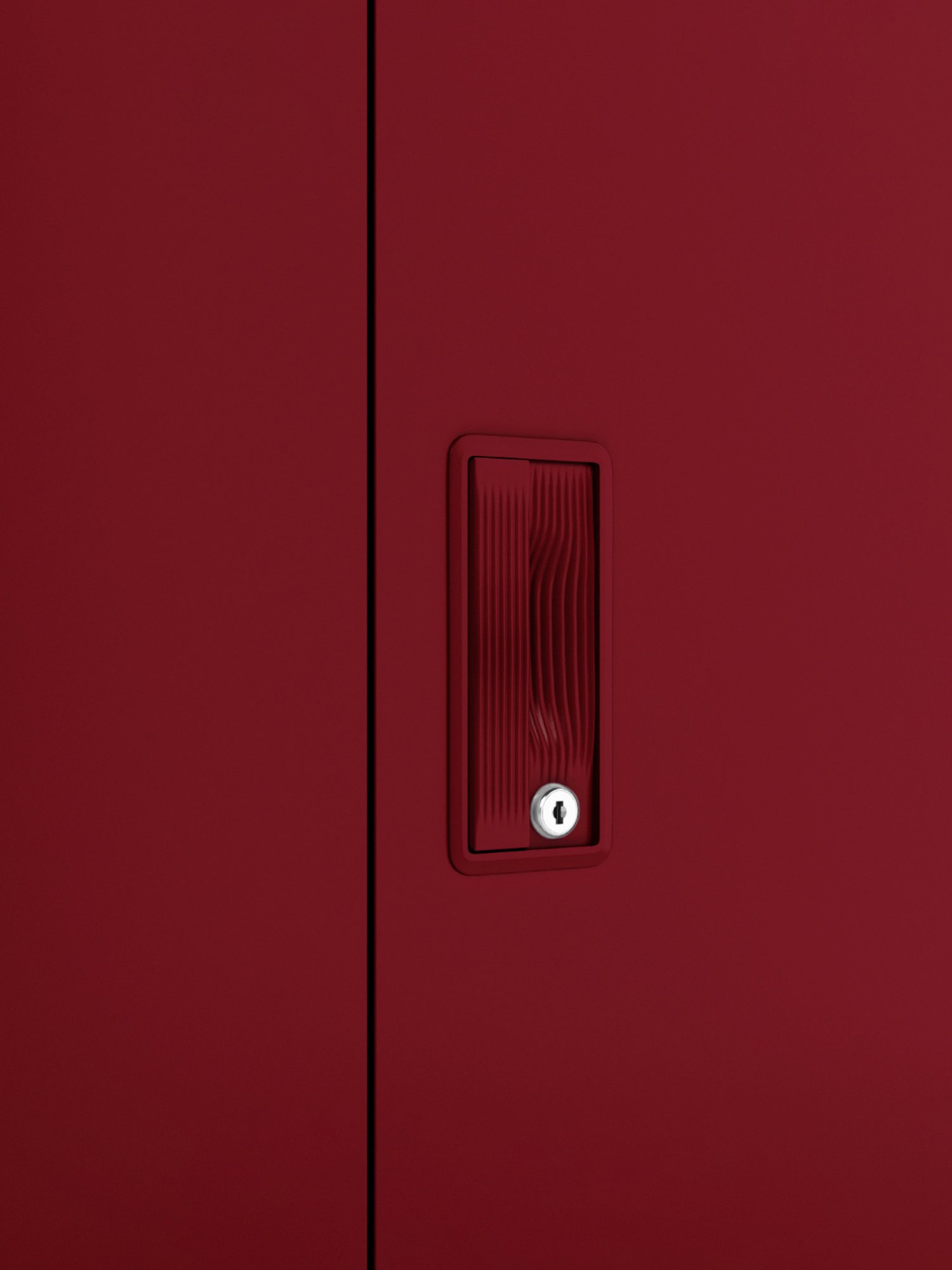 Godrej Interio Slimline 2-Door Steel Almirah, Red (1-Year Warranty, 1 Locker)