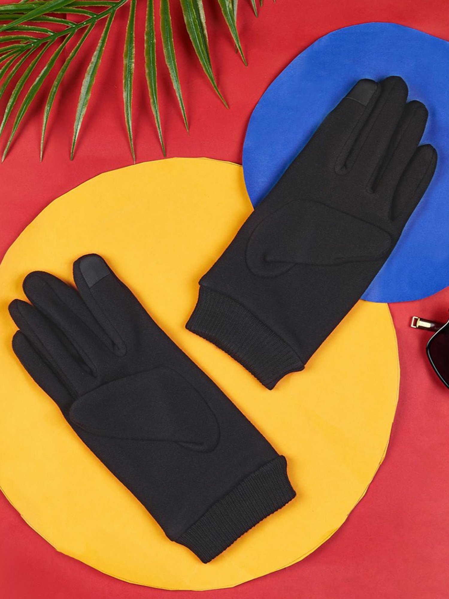 Byford by Pantaloons Black Solid Gloves