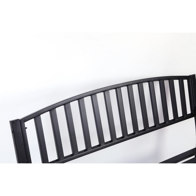 Gardenised Black Steel Patio Garden Park Yard  50" Outdoor Swing Glider Bench Powder Coated