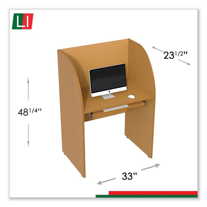 Linea Italia&reg; Study Carrell, 23 1/2w x 33d x 48 1/2h, Maple SC800MAP
