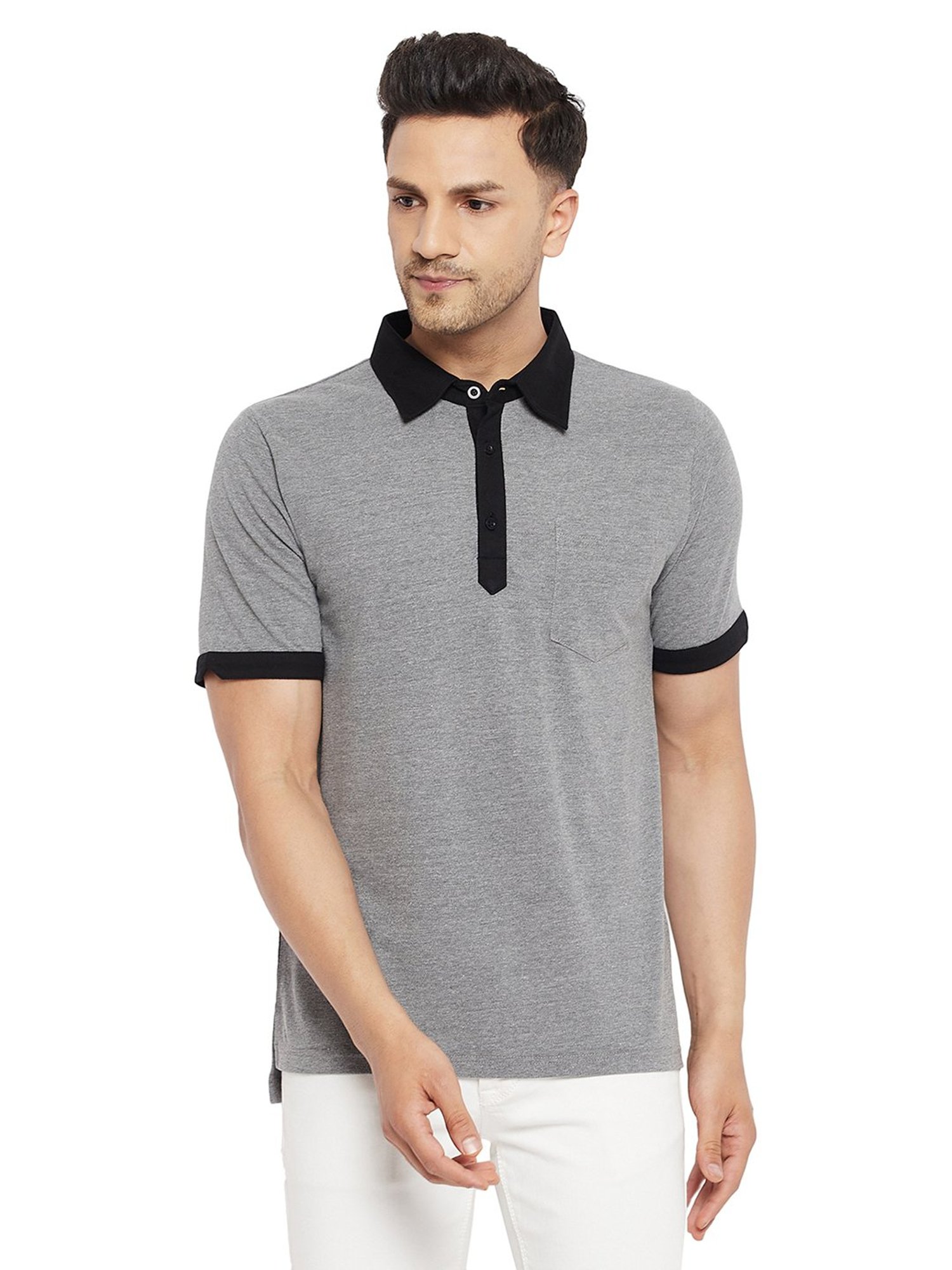 Hypernation Grey Polo T-Shirt