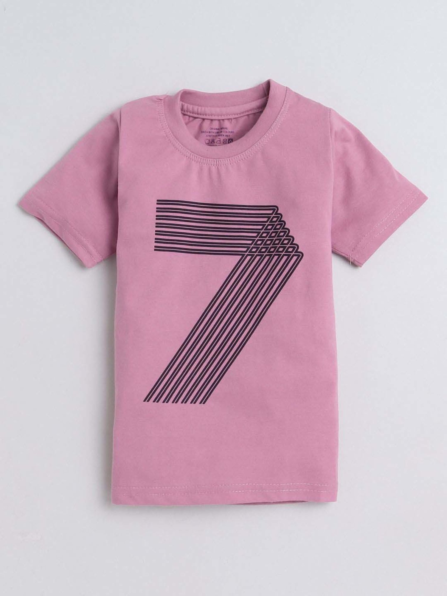 Fourfolds Unisex Green & Pink Printed T-Shirt