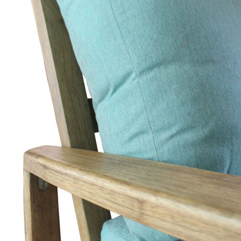 Avalon FSC Teak Swivel Glider - Gray - Courtyard Casual