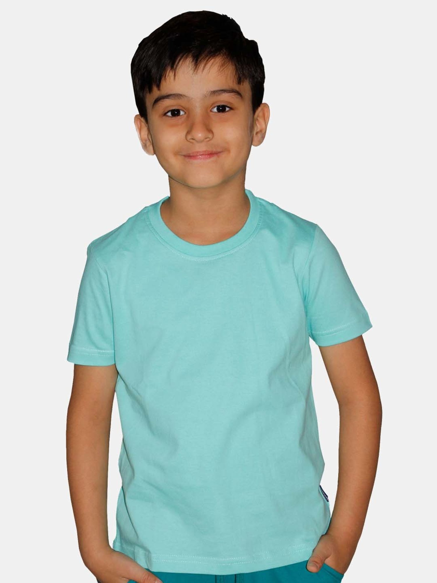 Kiddopanti Kids Blue Cotton Regular Fit Tee