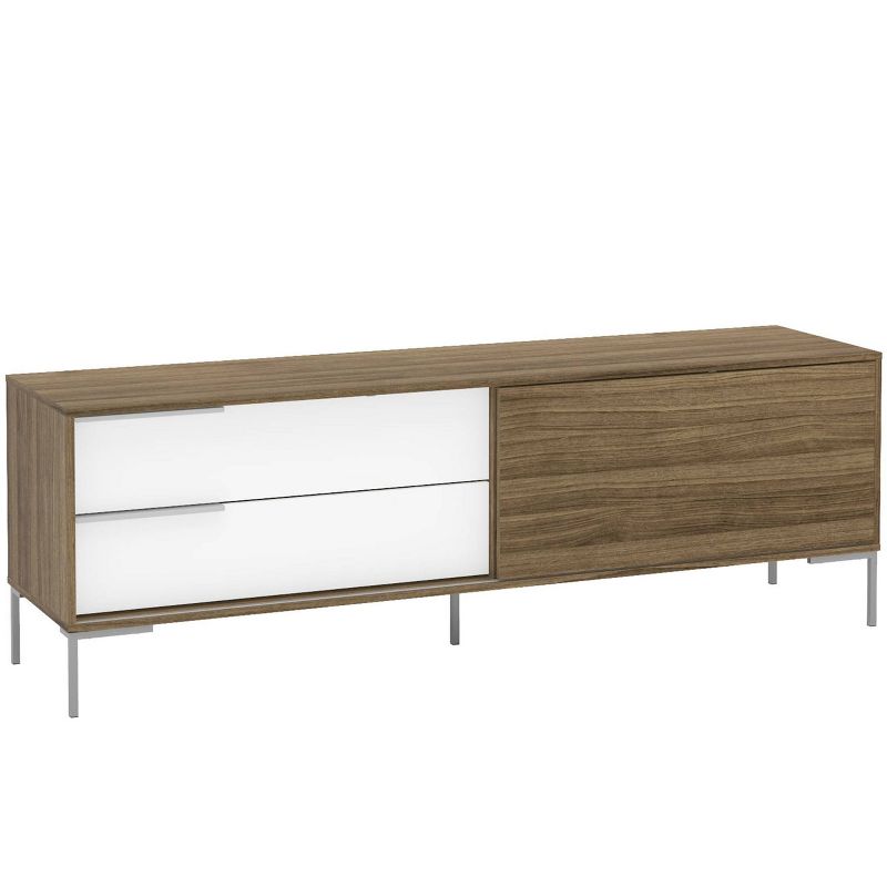 70" Greenwich TV Stand Walnut/White - Chique