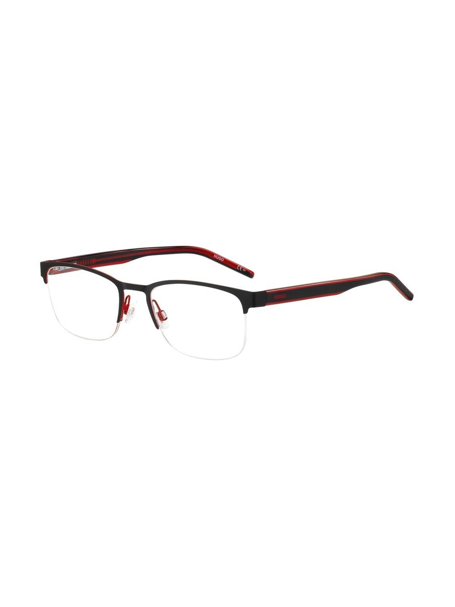 HUGO Black Rectangular Eye Frames for Men