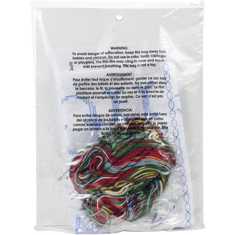 Bucilla Stamped Cross Stitch Lap Quilt 45"X45"-Christmas Sampler