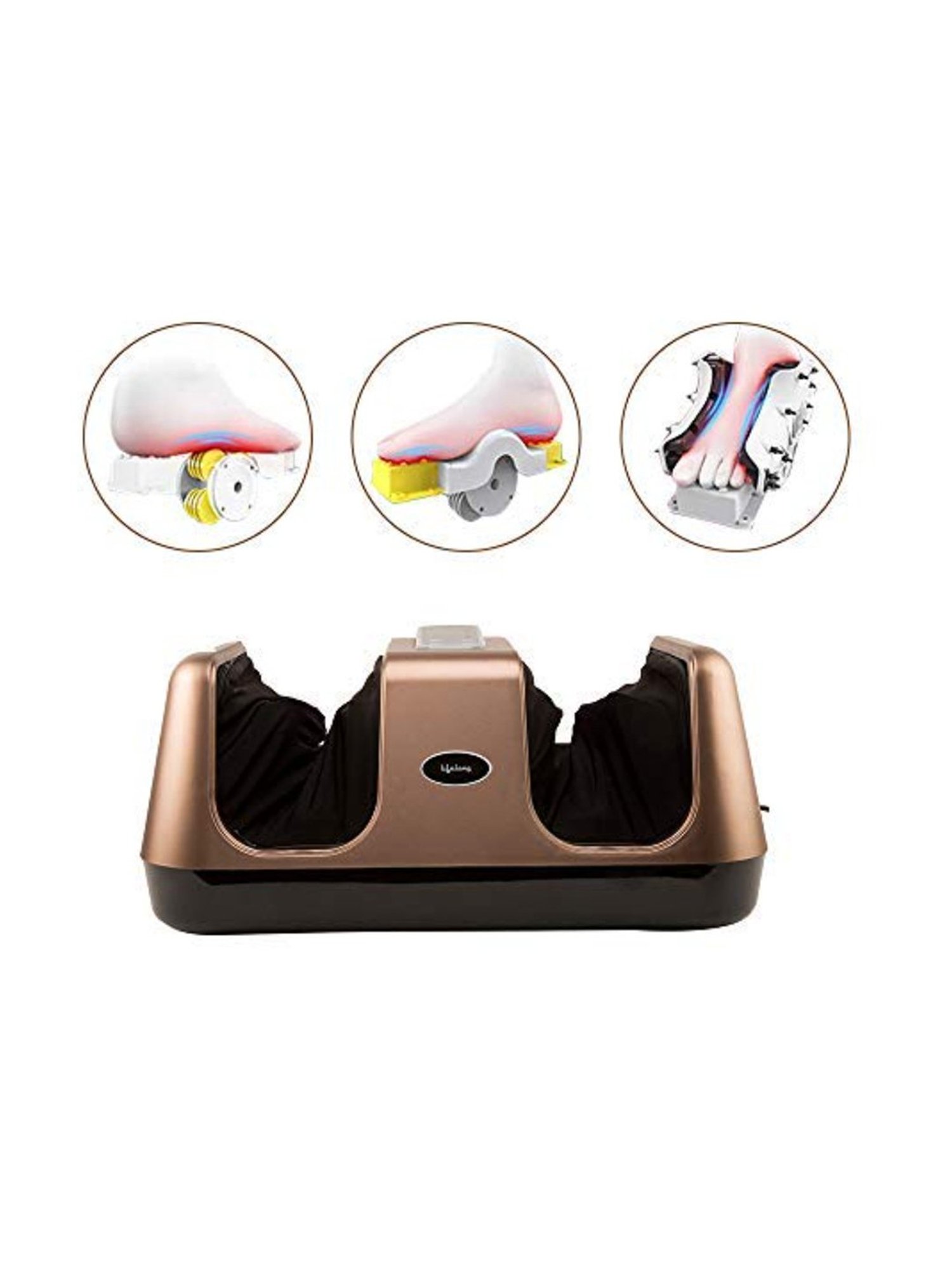 Lifelong LL90 40W Square Foot Massager (Dark Brown)