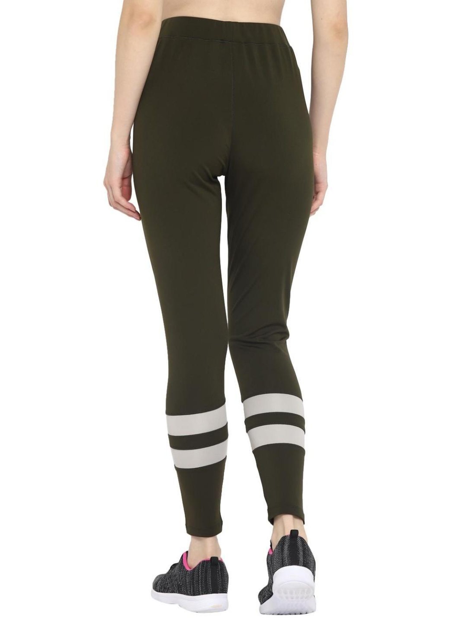 OFF LIMITS Olive Striped Tights