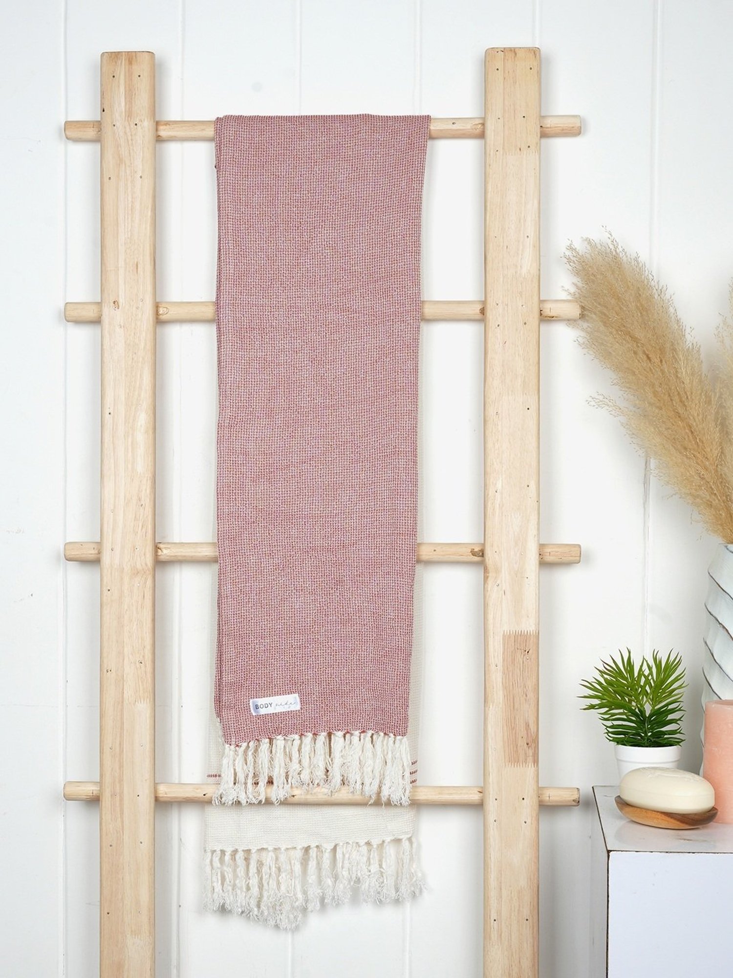 Doctor Towels Bamboo Waffle Textured Teracotta 400 GSM Viscose Bath Towel