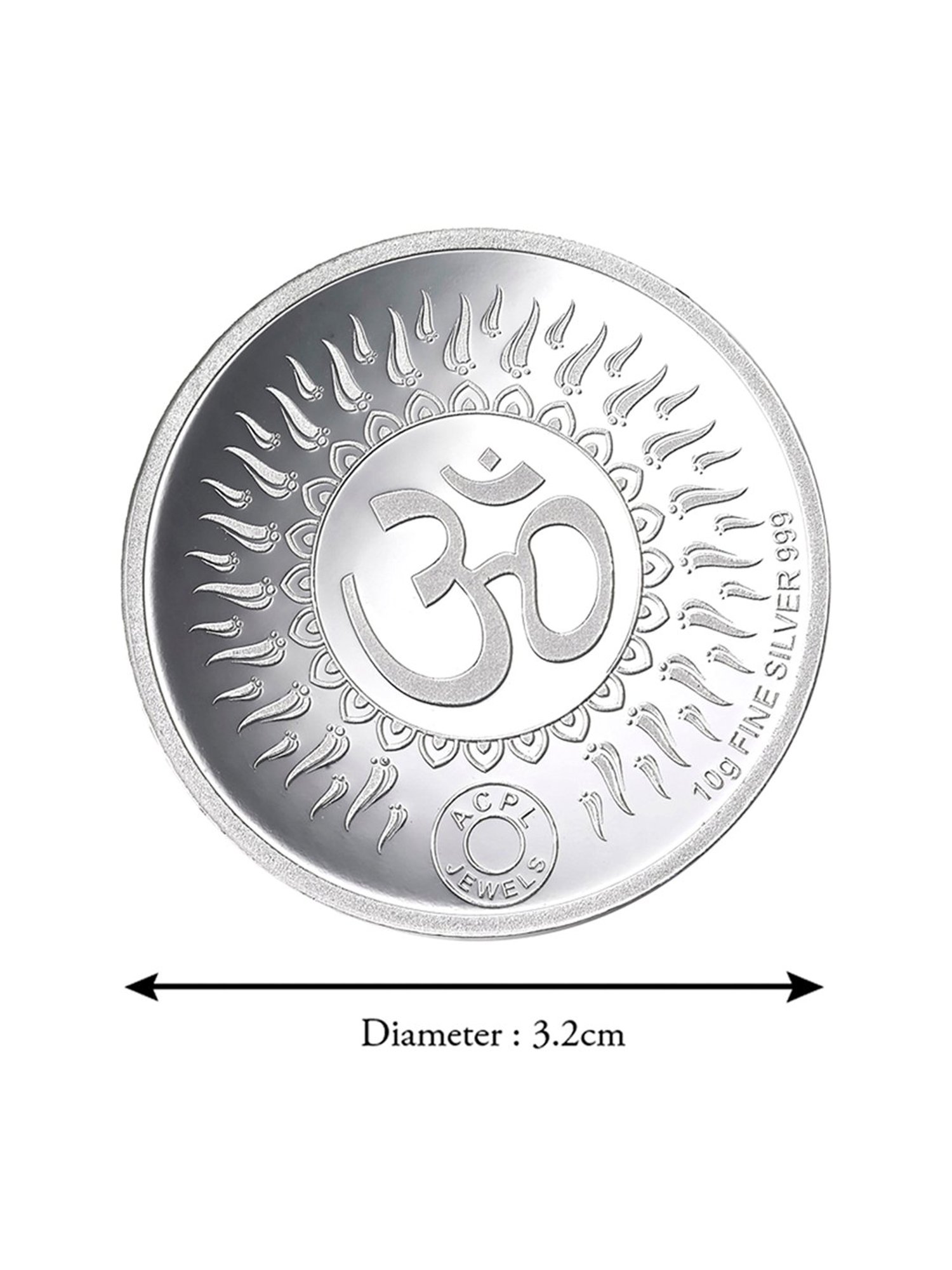Taraash Ganpati 999 10gm Silver Coin
