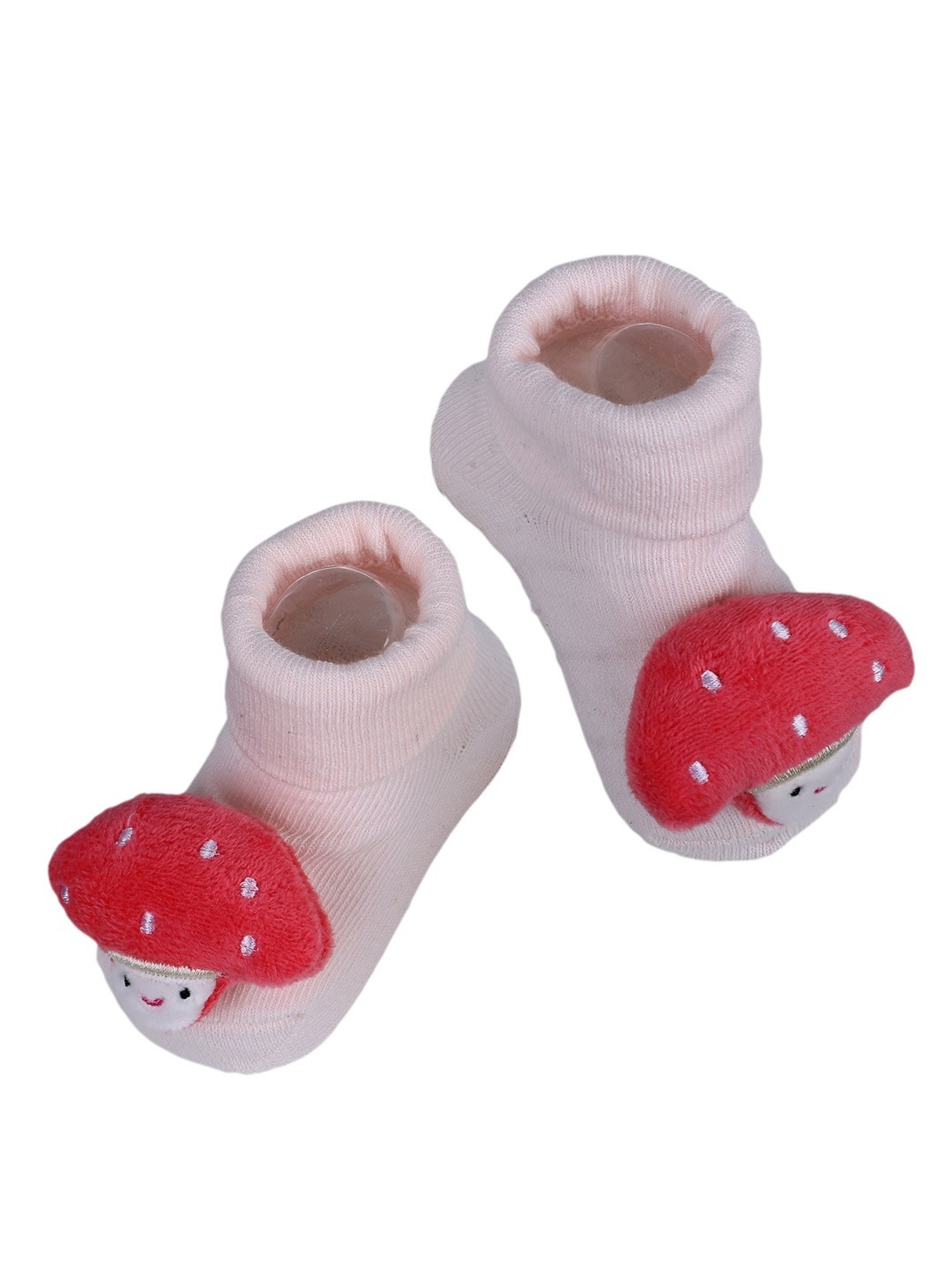 Baby Moo Kids Pink Cotton Applique Socks